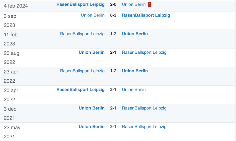 lich su doi dau rb leipzig vs union berlin