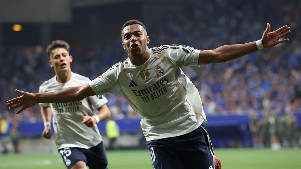 Kylian Mbappé mở tỷ số sau một pha dứt điểm