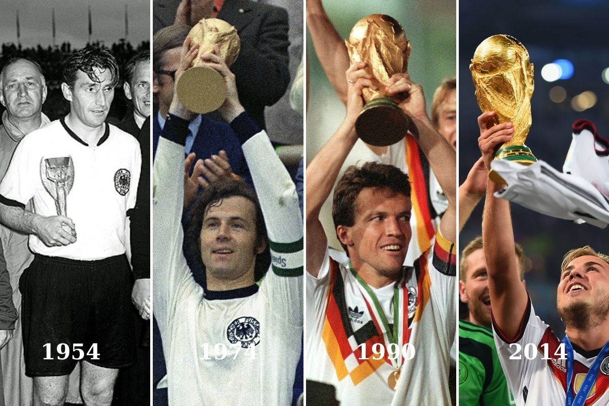 Đội tuyển Đức đã 4 lần giành chức vô địch tại World Cup