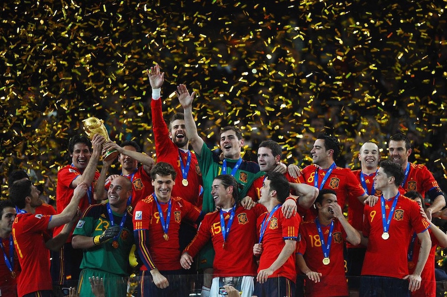 Danh sách các đội vô địch World Cup trong lịch sử bóng đá 9 Tây Ban Nha lần đầu giành chức vô địch World Cup vào năm 2010