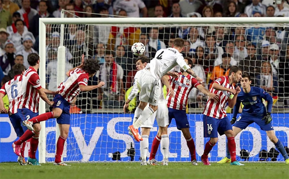 TOP 7 các trận đấu kinh điển Cúp C1 mãi mãi trong lịch sử 8 Sergio Ramos và bàn thắng vàng phút 92:48: Cứu Real Madrid và mở đường đến La Décima